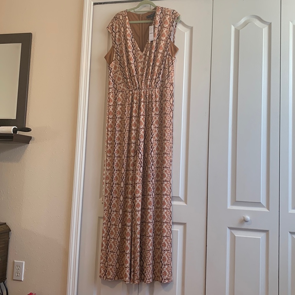 White House Black Market Kingsnake  Jumpuit Size 14 NWT